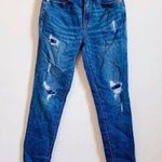 Aeropostale AERO Medium Wash High Rise Distressed Skinny Jeans Size 2 Photo 0
