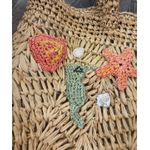 Tommy Bahama  Carrabelle Large Straw Tote Bag Beach Tropical Square Bottom Photo 1