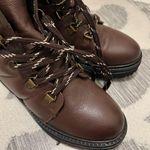 Cougar Vantage Brown Leather Fur Lined Lace Up Combat Winter Boots Size 6 NEW Photo 1