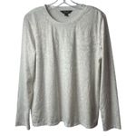 Vera Wang Simply Vera Women's Ivory Long Sleeve Shirt Size M Photo 0