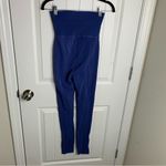We Wore What We‎ Wore What high rise slit hem fold over blue leggings size small Photo 2