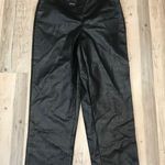 Nasty Gal NWT  Black Faux Leather cropped pants sz 6 Photo 0