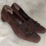 Salvatore Ferragamo  Shoes Women’s Size 8.5 B Suede Tassel Loafer Heels Pumps Photo 4