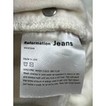 Reformation jeans fawcett white tie dye wash button fly jean, size 24 Photo 11