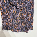 Classiques Entier  Leopard Print Silk Ruffle Blouse Sz S Photo 3