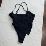 ZARA  black strappy bodysuit w/ asymmetrical hem. Women’s XS. NWT Photo 9