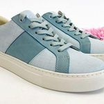 Greats Brooklyn Royale Suede Leather Canvas Sneakers: Two Tone Light Sky Blue Size 7.5 Photo 0