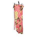 Reformation  Lucia Maxi Skirt Hanoi Wrap Front Slip High Rise Pink Floral Photo 2