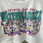 Vintage 90s 98 LA T Crystal Bay MDA Waterpalooza Cropped Tshirt OS S M L White Size M Photo 1