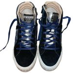 Vintage Havana Navy Blue and Silver Metallic High Top Sneakers Photo 1