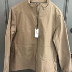 Camel men’s zip up gold jacket Tan Size L Photo 0