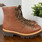 Grenson Nanette Shearling Pebble Grain Leather Boot Size US 6.5 Retail $686 Brown Photo 4