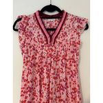 Poupette St. Barth  Girls XL Sasha Printed Tassel Trim Mini Dress Pink Ruffles Photo 1