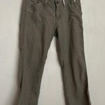 Miss Me  Women's Size 28 CP1343 Linen Blend Capri Sequin LT Sage color pants. Photo 0