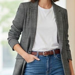 Rag and Bone  Glen Plaid Blazer Parisian Workwear Office Core Capsule Wardrobe Sz 8 Photo 0