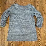 Loft  grey scrunch sleeve tee Photo 3