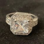 White Gold Engagement Ring Silver Photo 0