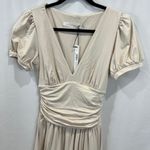 Susana Monaco  Short Sleeve V-Neck Jumpsuit in Blanched Almond Photo 1