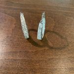 Nordstrom #404 Cz Silver Hoop Eartings Photo 3