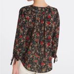 Monday Fun Amiyah Tie Sleeve Blouse Size Small Black NWT Photo 4