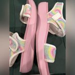 TRAQ Alegria Sparq Backstrap Sport Sandals Tie Dye Pink Pastel Size 8 Used Photo 4