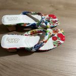 Franco Sarto Carmella Floral Knot Slide Sandals Heeled Square Toe - Size 7M Photo 1
