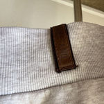 Naketano  Sz Med‎ Sweatshirt Lemon Pattern Pullover Stretch Cream Scoop Neck Gray Photo 5