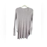 Free People  Ventura Waffle Thermal Oversized Tunic Top Gray S Photo 2