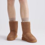 Quince  Australian Shearling Mid Calf Boots Pecan Size 8 Photo 0