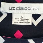 Liz Claiborne  Diamond Print Career Dress‎ Work Office Casual Navy Pink S Photo 11