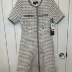 CeCe Off White/Black Boucle Button Down Dress size 4 NWT Photo 0