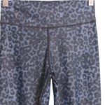 Zyia  Womens Leggings Pants Gray Blue Mid Rise Stretch Workout Leopard Print 4 Photo 2
