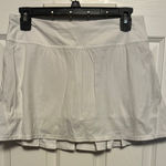 Lululemon Athletica White Pleated Skater Mini Skirt Photo 0