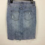 Spanx Distressed Denim Skirt Size Small Photo 3