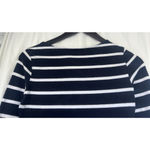 Reformation Junia Knit Dress Navy White Striped Short Mini Tunic Small Coastal Photo 4