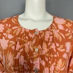 Petal and Pup  Floral Arden Dress Babydoll Size 6 Orange Pink Pinktuck Shell Button Photo 8