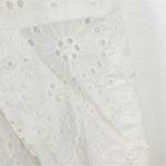 Michael Kors White Eyelet V-Neck Flat Pockets Lined Sleeveless, Dress Size 8 Photo 4