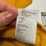 COS  Sweater Womens X Small Yellow Raised Stitch Jumper Textured Crew Neck Cotton Photo 4