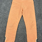 Beyond Yoga  Capri Leggings Cutout Embroidered Floral Leg Detail Size M Women Photo 0