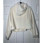 Champion  Cream Faux Fur Varsity C Cropped Soft Pullover Hoodie Size Large Photo 12