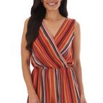 Apt. 9  Women's Wrap-Front Romper - Striped Photo 0