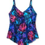 Aqua Green New Agua Green ruffle layered swim tops size XL Photo 0