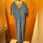 ASTR The Label Plisse Jumpsuit size Medium Blue Photo 3