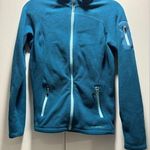Eddie Bauer Womens S Mock Neck Full Zip Long Sleeve Jacket Teal Photo 0