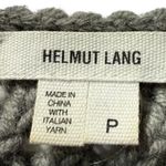 Helmut Lang  Asymmetrical Open Knit Sweater Wool‎ Cashmere Grey Size Small $425 Photo 5