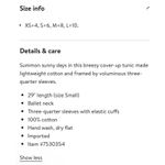 Vitamin A  'Costa' Cover-Up Tunic Shirt, Cotton Crinkle, Black Sz S NWT $128 Photo 15