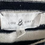 Lou & grey  White & Black Striped V-Neck Long Sleeve Shirt Photo 2