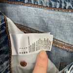 American Eagle Embroidered Distressed Denim Mini Jean Skirt Button Fly ~ Size 4 Photo 8