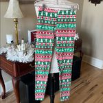 Christmas Leggings Knit Red Green Nordic Comfy Pants Womens Small Size undefined Photo 9