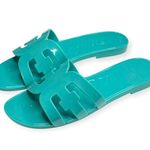 Sam Edelman ⌘ Bay Jelly Flat Slide Sandal ⌘ Rio Blue ⌘ 10 ⌘ Shiny Comfy Glam ⌘ Photo 6